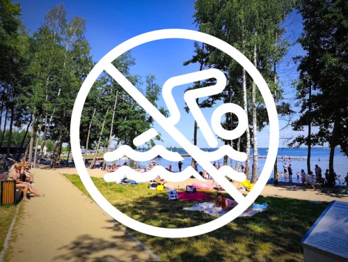 Sinice przy Eko Plaży | Zakaz kąpieli